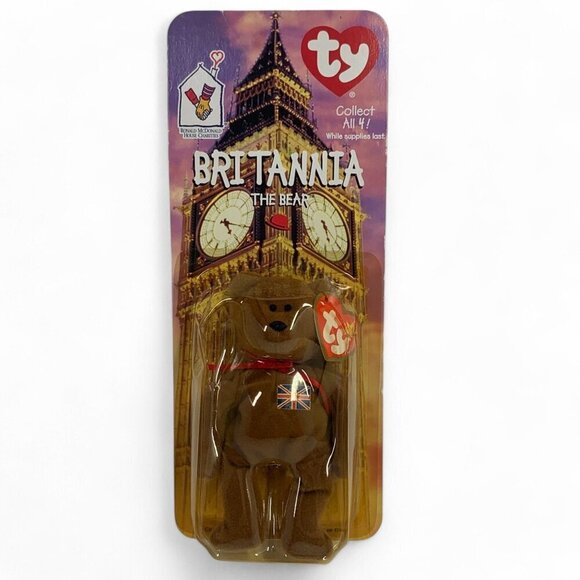 TY McDonalds Teenie Beanie Baby Mini "Britannia" The Bear 1997 Collectible Toy - Picture 1 of 2